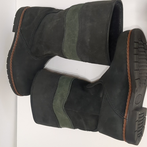 Anfibio Waterproof black and Green Leather  Winter women's Boots Size 40 US 9.5 - Picture 11 of 13